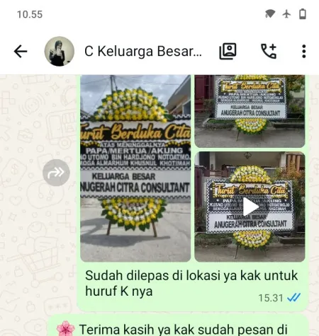 Pengiriman Papan Bunga Duka Area Pantai Merak